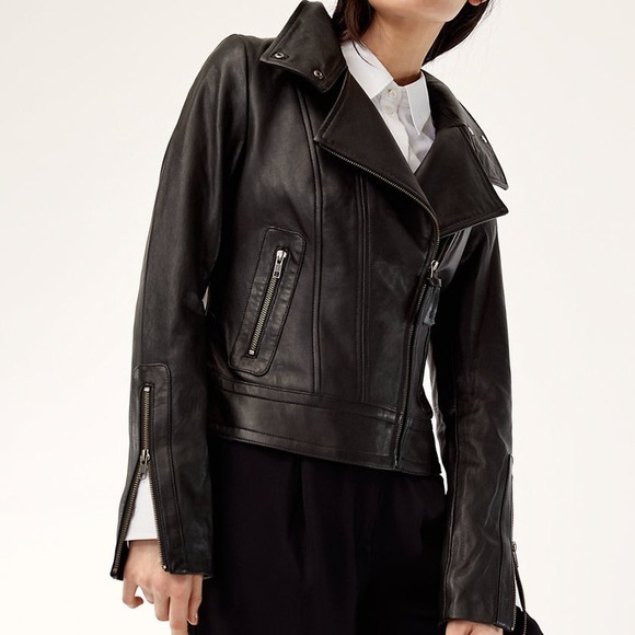 MACKAGE for ARITZIA Kenya Leather Jacket - Black - Picture 2 of 8